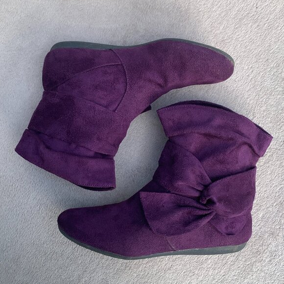 Rampage Buckley Faux Suede Slouch Booties Sz 7.5 - Picture 10 of 16